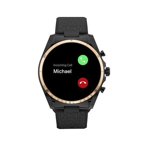 michael kors michael kors black silicone bradshaw watch|Michael Kors gen bradshaw smartwatch.